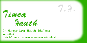 timea hauth business card